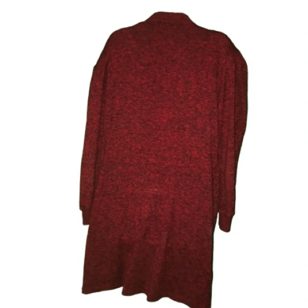 Long Marled Red Long sweater with pockets in Large
